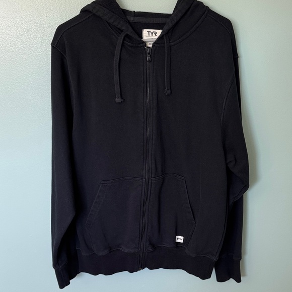 TYR Black Full-Zip Hoodie - Picture 1 of 3
